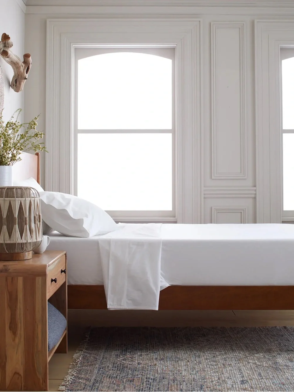 Like New Quince Organic Brushed Cotton Sheet Set - White, King